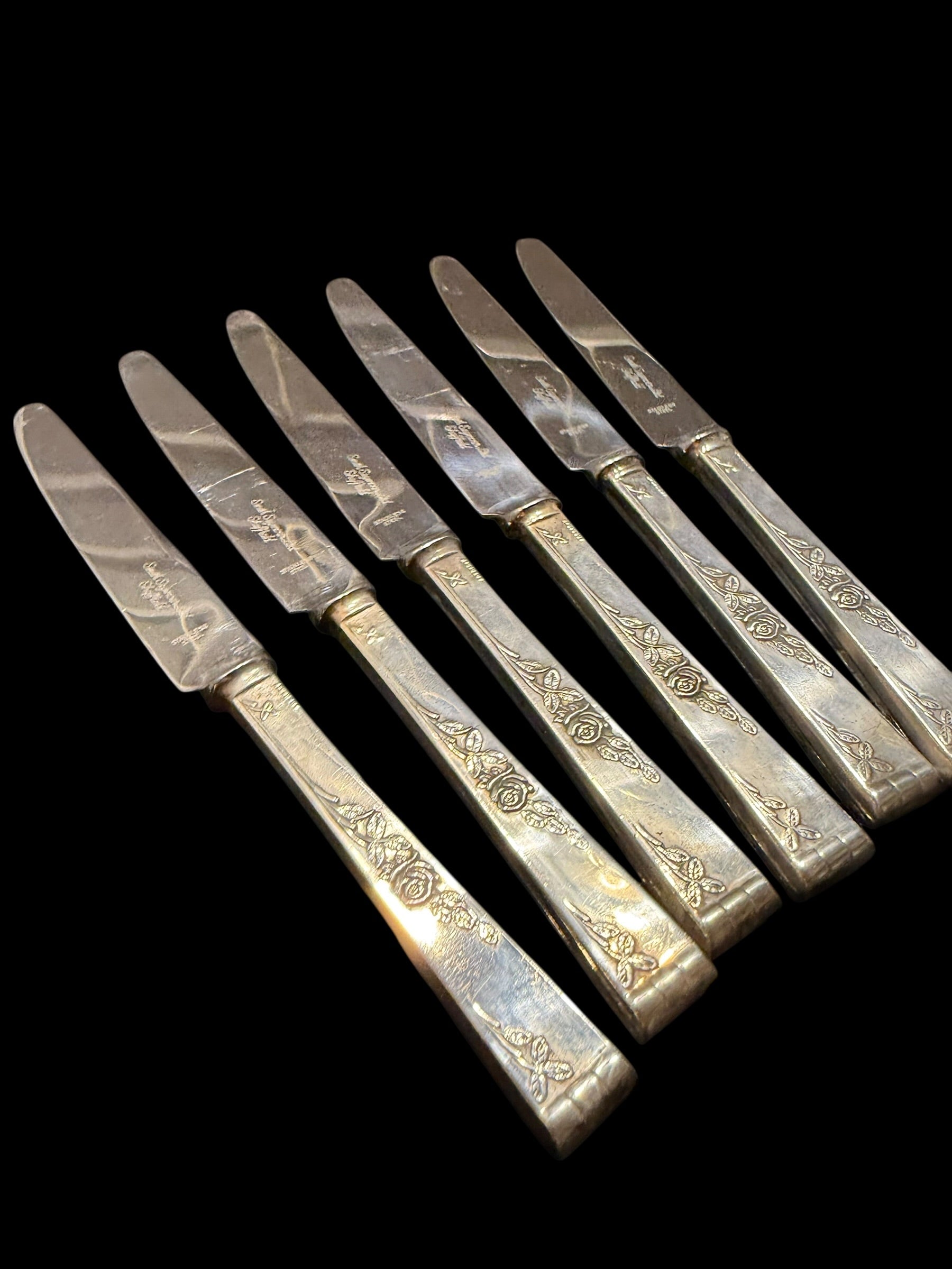 Smith Seymour of Sheffield Vintage Cutlery. Set 6 Knives image 4