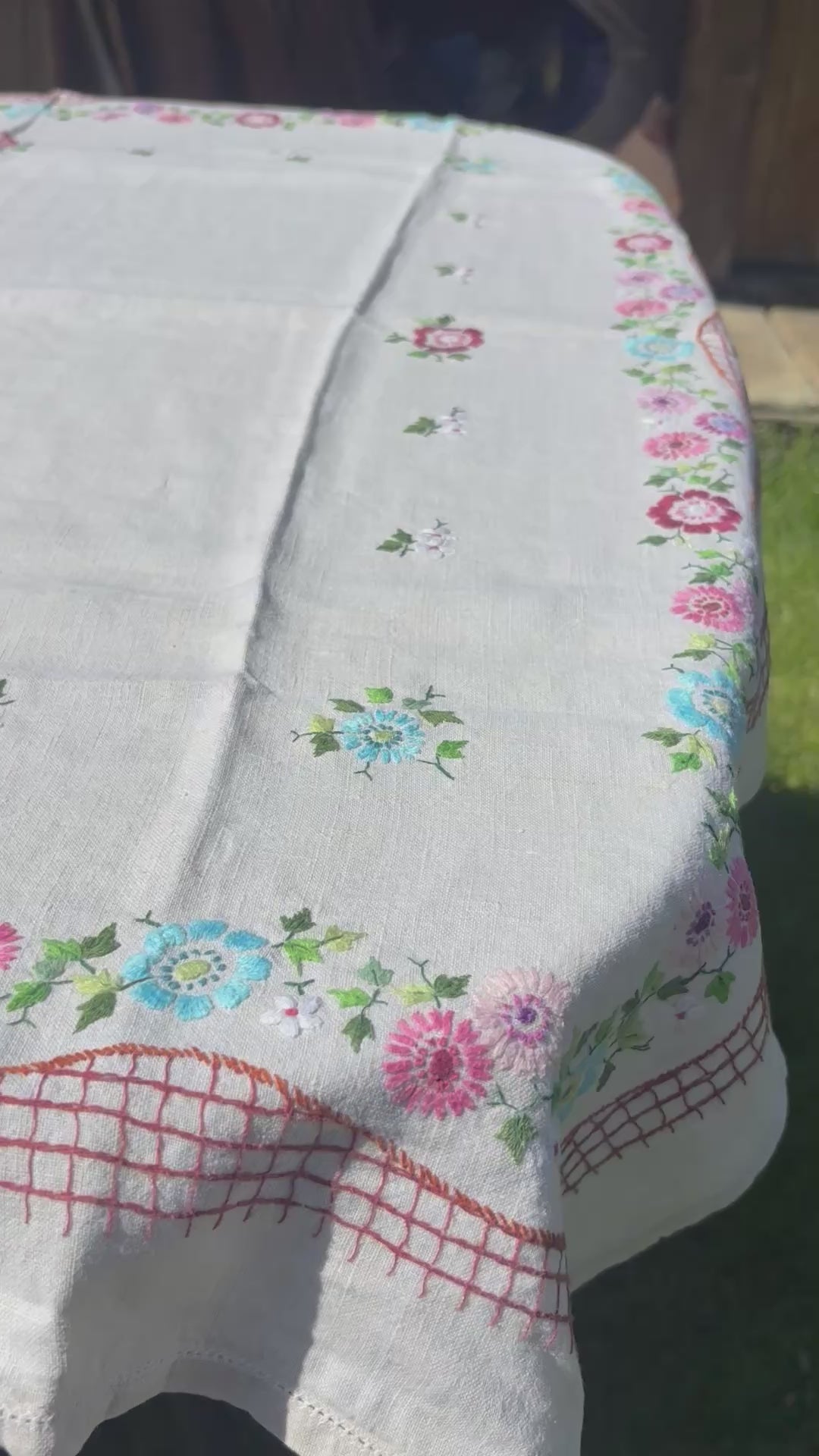 Hand Embroidered Table Cloth